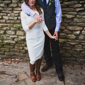 Antonio Melani | Off-white Classic Sheath Dress | Size 2